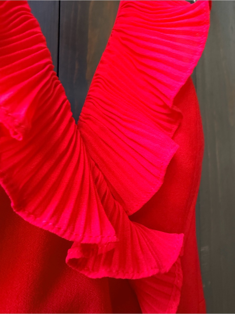 Dress the Population Vibrant Red Ruffled Maxi Dress - Picture 8 of 10